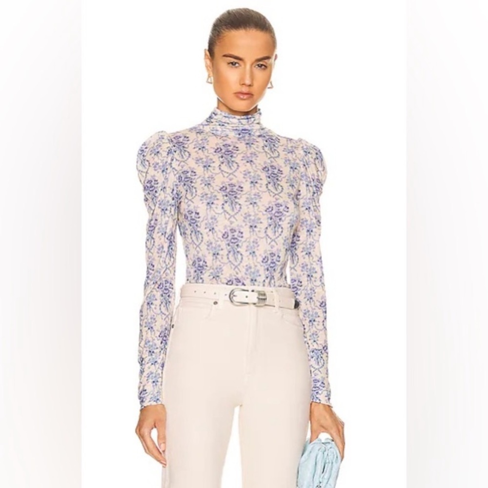 - Love Shack Fancy Vienna Turtleneck in Frosted Shores large